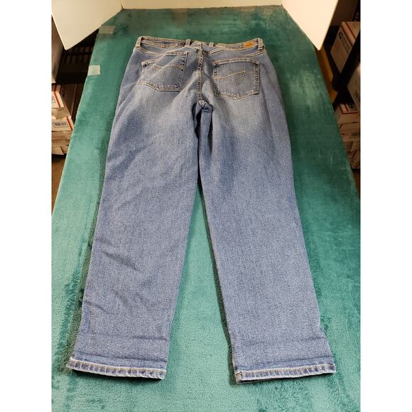 Jordache Jeans Size 14 Womens Blue Stretch Pants Denim High Rise Curvy Mom - Picture 10 of 13